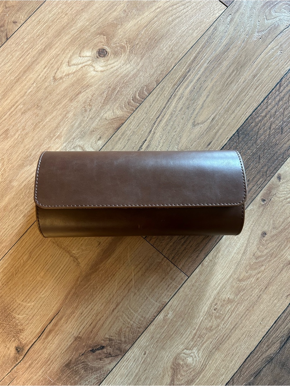 Classic Brown Vegan Leather Watch roll